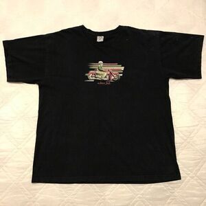 Vintage silver‎ Tab black motorcycle T shirt XL